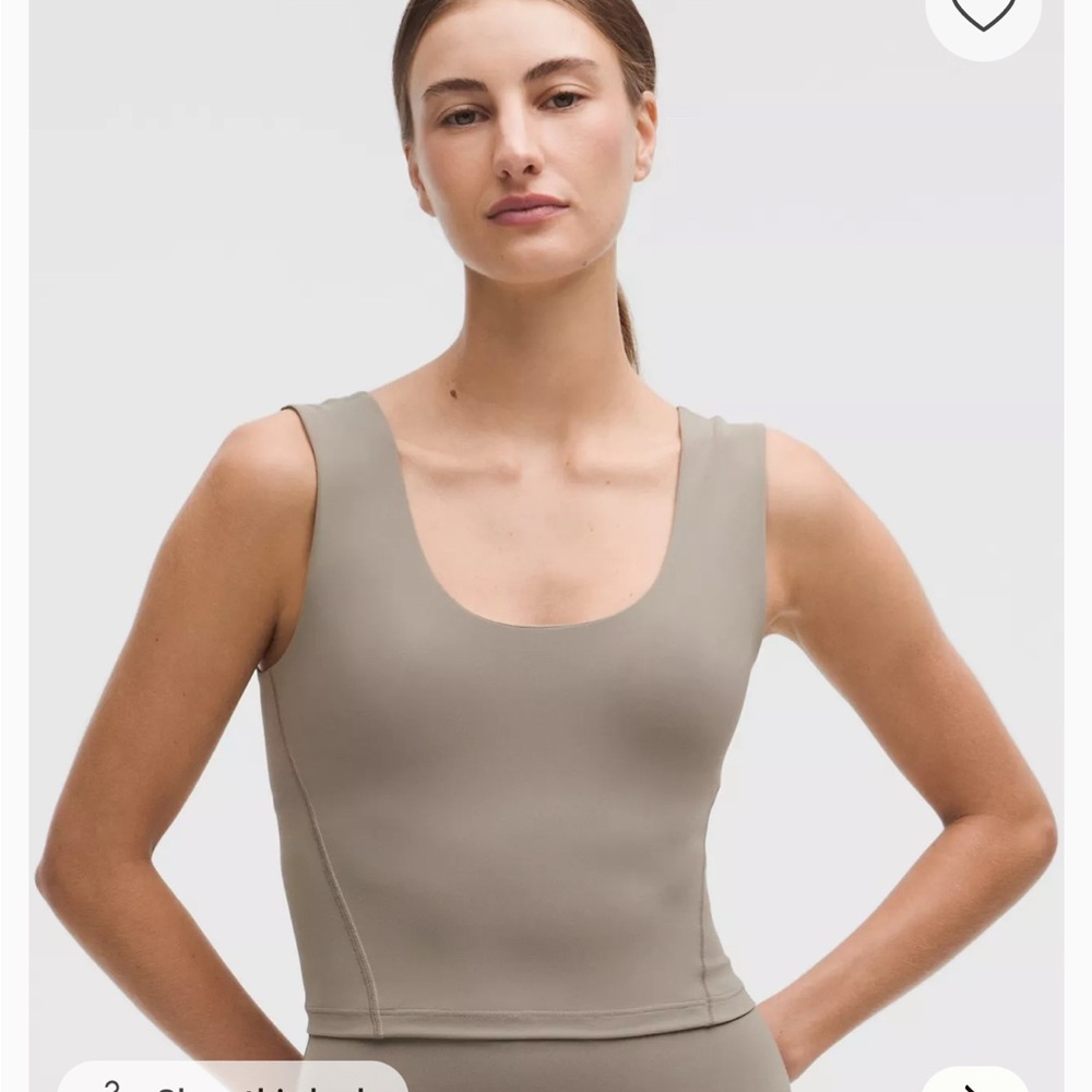 lululemon athletica tank top in taupe